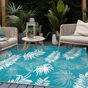 150 × 245 cm Teal Reversible Outdoor Rug