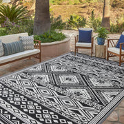 180 × 270 cm Reversible Plastic-Straw Outdoor Rug