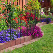 10-Panel Arched Metal Garden Border Fence – 92 × 330 cm