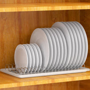 42.1 cm Chrome Plate Rack with 19 Slots & Drainboard