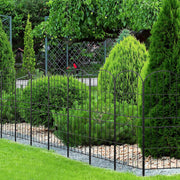 10-Panel Arched Metal Garden Border Fence – 92 × 330 cm