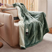 Silky Plush Electric Heated Throw Blanket – 6 Heat Levels, 10H Auto-Off, Machine Washable
