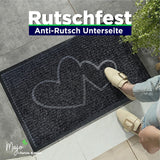 Majo Lifestyle Floor Mats Indoor and Outdoor Use - Robust Rubber Front Door Mats - Bathroom Rug - Doormat Gift - Pet Mat - Welcome Doormat Outside (Black)