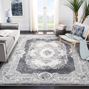 200 × 200 cm Grey & White Imitation-Cashmere Area Rug