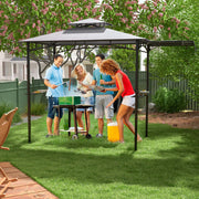 BBQ Gazebo with Side Awning, Shelves & Hooks
