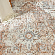 152 × 213 cm Brick-Red Persian-Style Foldable Rug