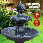 93 cm 3-Tier Solar Bird-Bath Fountain – 9V