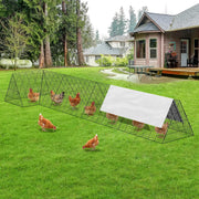 4m Portable Chicken Run Tunnel with Weather Cover