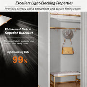 100 × 100 × 200 cm Wrought-Iron Fitting Room with Washable Curtain