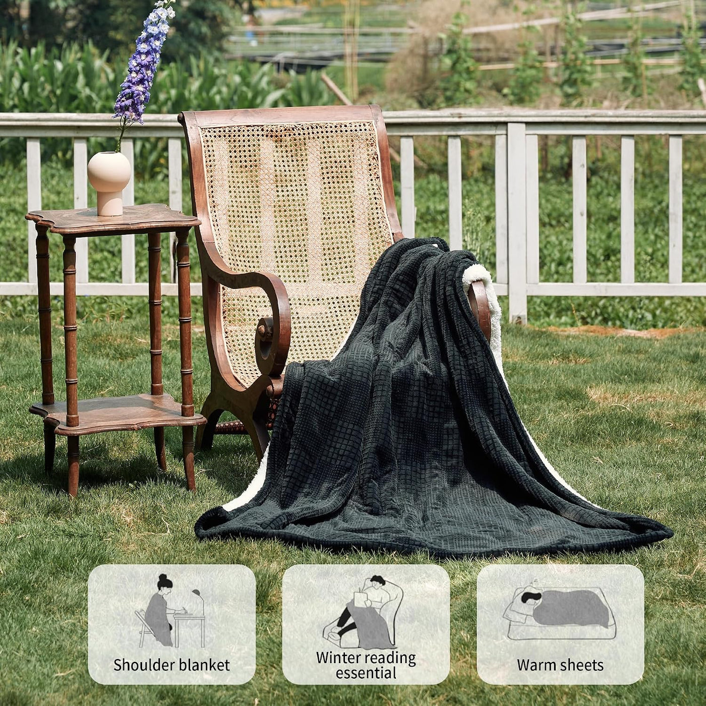 Electric Heated Throw Blanket – 6 Heat Settings, 10H Auto-Off, SAA Certified, Machine Washable