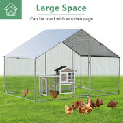 Galvanised Walk-In Poultry Run with Spire Cover – 3 Sizes