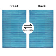 180 × 180 cm Turquoise Reversible Plastic Outdoor Rug