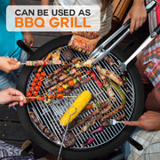 66 cm 2-in-1 Wood Fire Pit & BBQ Grill