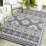 Reversible Waterproof Outdoor Rug 180x270cm, Outdoor Plastic Straw Rug for Patios Clearance, Outdoor Area Rug Carpet RV Mat for Camping Backyard Deck Porch