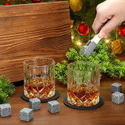 Whisky Gift Set with 2 Glasses, 8 Stones & Wooden Box