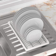 42.1 cm Chrome Plate Rack with 19 Slots & Drainboard