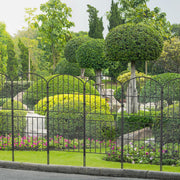 10-Panel Arched Metal Garden Border Fence – 92 × 330 cm