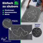 58 × 38 cm Polyvinyl Door & Utility Mat – Black or Grey