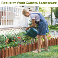 Expandable Wooden Garden Border Fence – Design 2