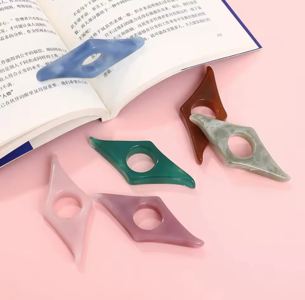 Acrylic Thumb Page Holder – 6 Designs