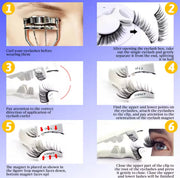 2-Pair Magnetic False Eyelash Set with Applicator