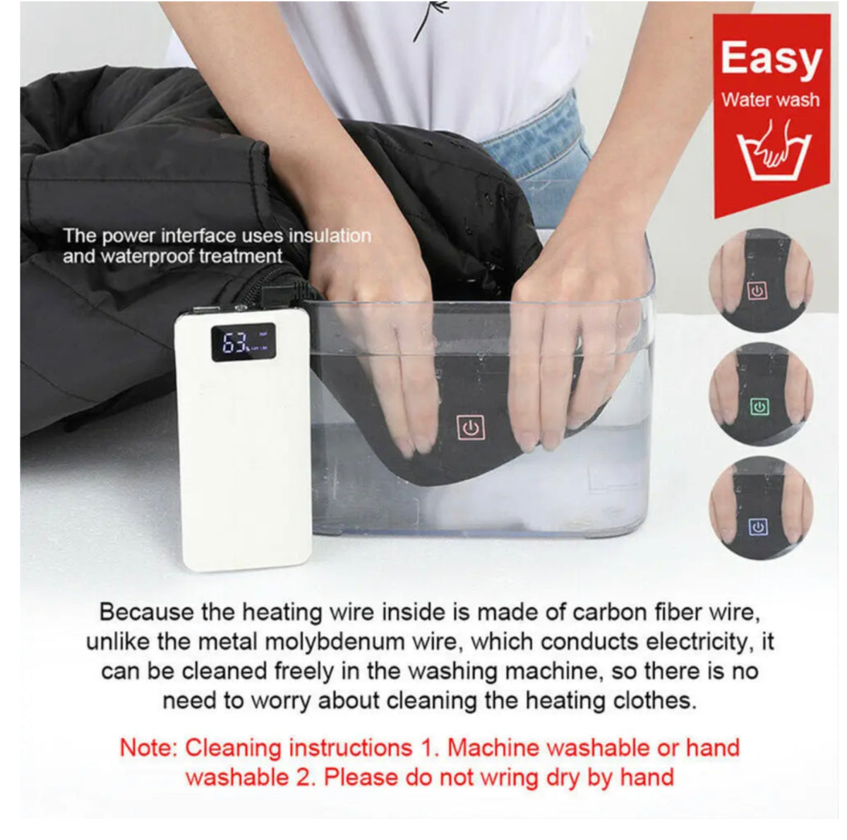 5V USB Heated Vest – 6 Sizes, Battery Not Included