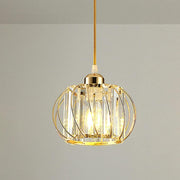 Modern Crystal Ceiling Light Fixture- Industrial Mini Semi Flush Mount Ceiling Lighting LED Crystal Chandeliers Fitting for Kitchen Hallway Dining Rooms Living Room (B-Gold)