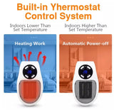 Portable Heater Electric Heater Plug In Wall Room Heater Home Appliance Heating