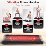 3 in 1 Walking Vibration Pad, Under Desk Treadmill with APP, Portable Treadmills for Home, Walking Pad Treadmill with Remote Control