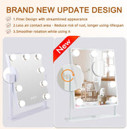 30 cm Hollywood-Style LED Vanity Mirror with 10× Detail Mirror