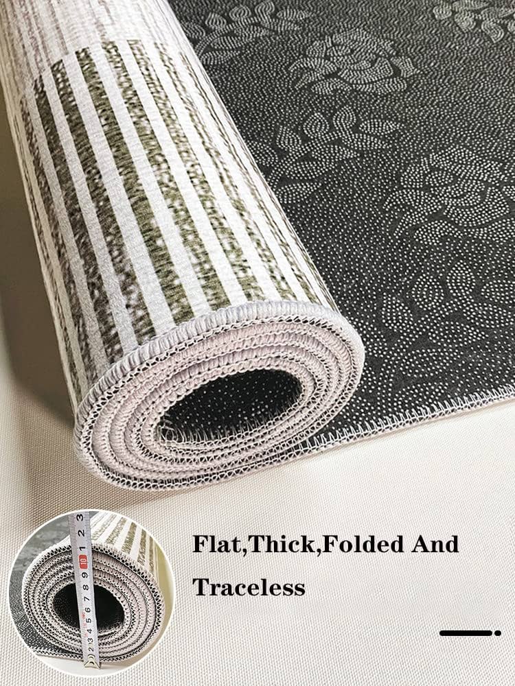 Modern Abstract Washable Short-Pile Area Rug