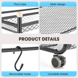 Yoga Mat Storage Rack Weight Dumbbell Kettlebell Shelves Shelf Garage Racking Holder Steel Stand Gym Organizer with Hooks Wheels
