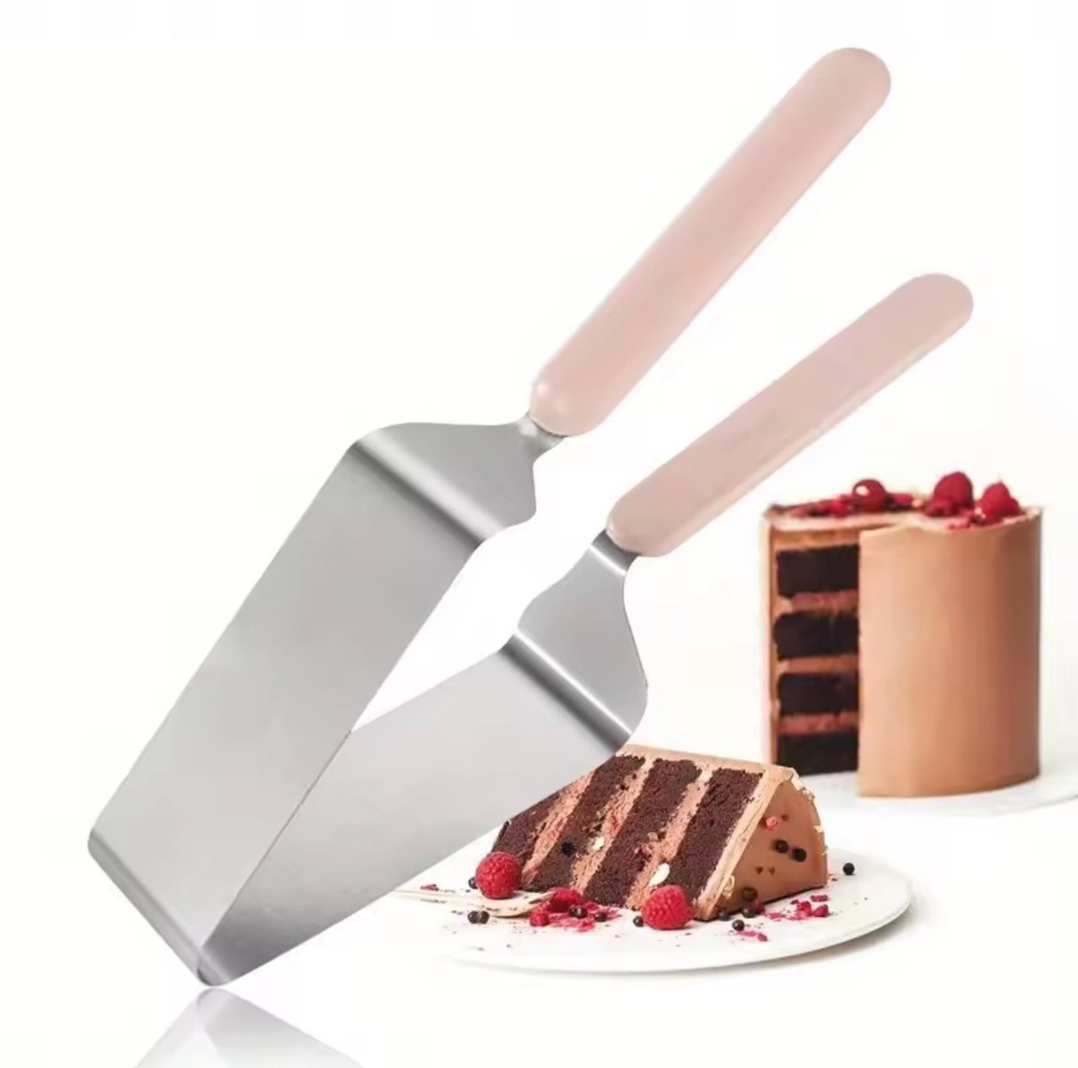Stainless Steel Cake Cutter Triangular Dessert Holder Cake Slicer and Lifter Kitchen Baking Supplies Baking Tools Food Gripper