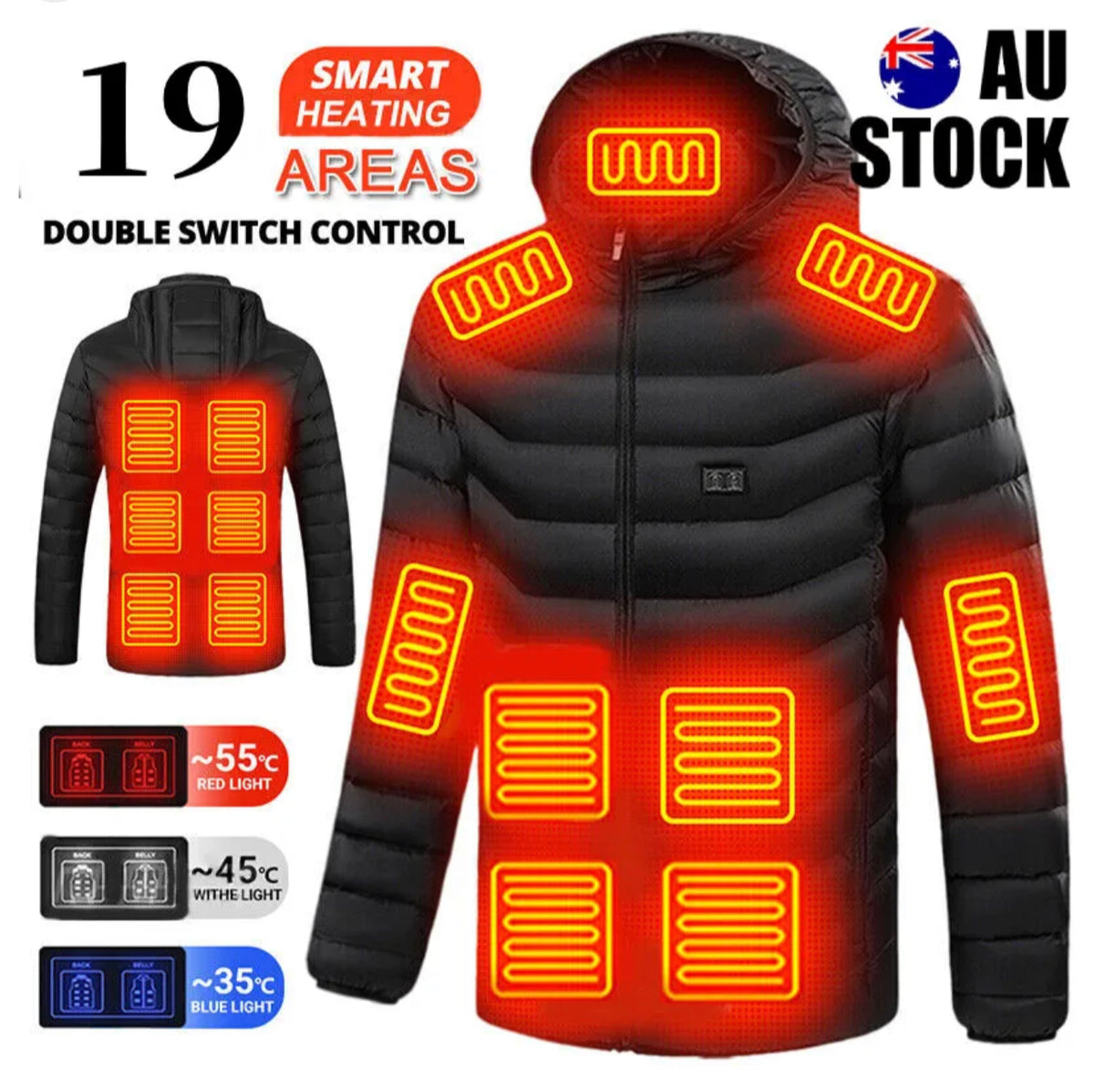 5V USB Heated Vest – 6 Sizes, Battery Not Included