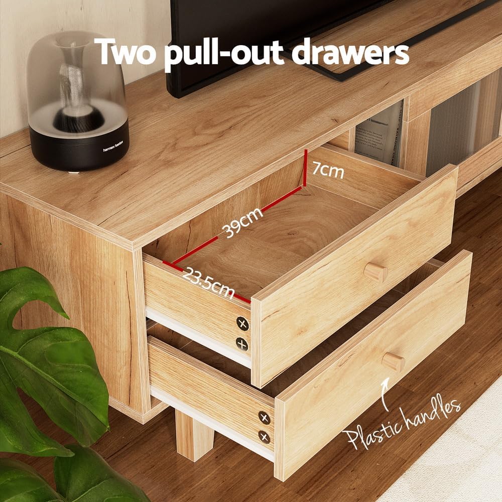 180 cm Pine TV Cabinet with Storage Drawer