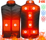 Electric Vest Heated Jacket USB Thermal Warm Heat Pad Winter Body Warmer Unisex