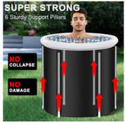 Portable Ice Bath Tub Athletes Cold Hot Water Therapy Folding Bathtub