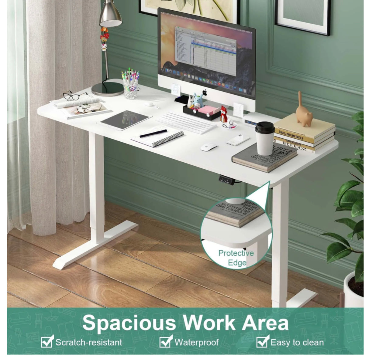 Standing Desk Electric Adjustable Height Sit Stand Workstation 120cm