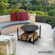 66 cm 2-in-1 Wood Fire Pit & BBQ Grill