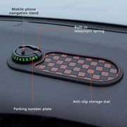 2-in-1 Anti-Slip Dashboard Mat with Rotating Phone Mount