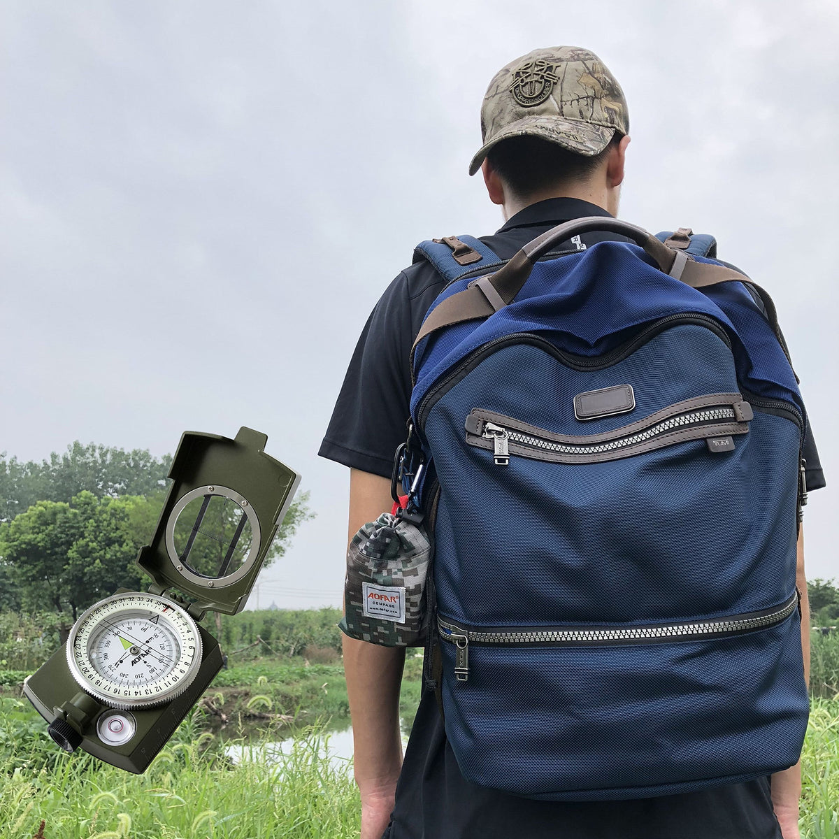 AF-4580 Lensatic Sighting Compass with Map Measurer