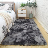 Area Rug Super Soft Indoor Modern Shag Shaggy Silky Smooth Rugs Fur Fluffy Anti-Skid Carpet Living Room Dining Room Bedroom Floor Mat