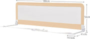 Bed Rails for Toddlers, 180cm Extra Long, Swing Down Bed Guard w/Safety Strap for Convertible Crib, Folding Baby Bedrail for Kids Twin, Double, Full Size Queen & King Mattress