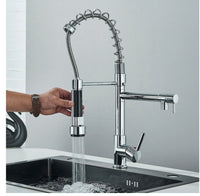Chrome Pull-Out Kitchen Mixer Tap – 360° Swivel