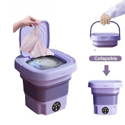 8 L Foldable Mini Washing Machine with Spin Basket
