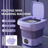 8L Portable Small Foldable Washing Machine with Spin Dryer For Socks Underwear Panties Washer Household Mini Washing Machine