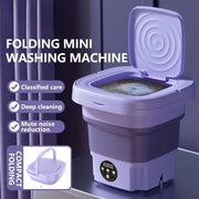 8 L Foldable Mini Washing Machine with Spin Basket
