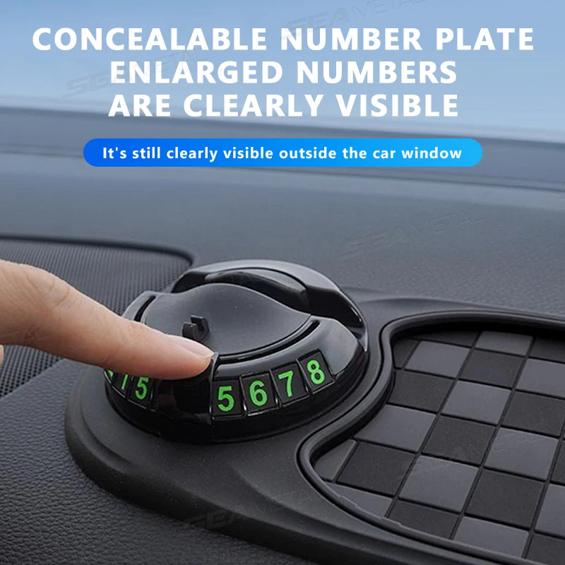 2-in-1 Anti-Slip Dashboard Mat with Rotating Phone Mount