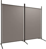 2-Panel Room Divider Living Room Bedroom Partition Privacy Protection Screen Room Separator Folding Dressing Wall Black Fabric