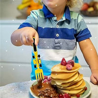 Excavator Fork Spoon Shovel Board Fun Tableware Safe Practical Bulldozer Dinosaur Food Supplement Tableware Set Kitchen Supplies